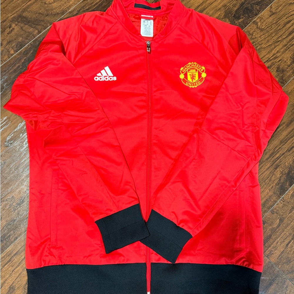 Adidas Red Manchester United Jacket Sz XL